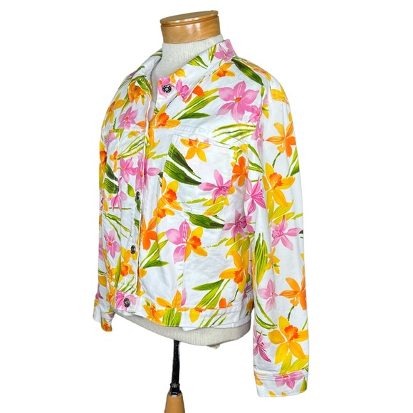 Impulse Women’s Jean Style Floral Jacket & Embellished Shirt Set Petite Medium - Picture 16 of 16